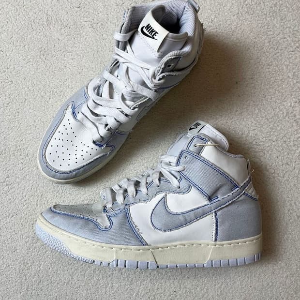나이키 덩크 하이 1985 블루 데님 스니커즈 A1875