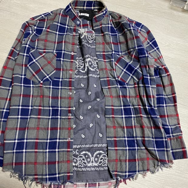 [FREE] 올드파크 체크셔츠