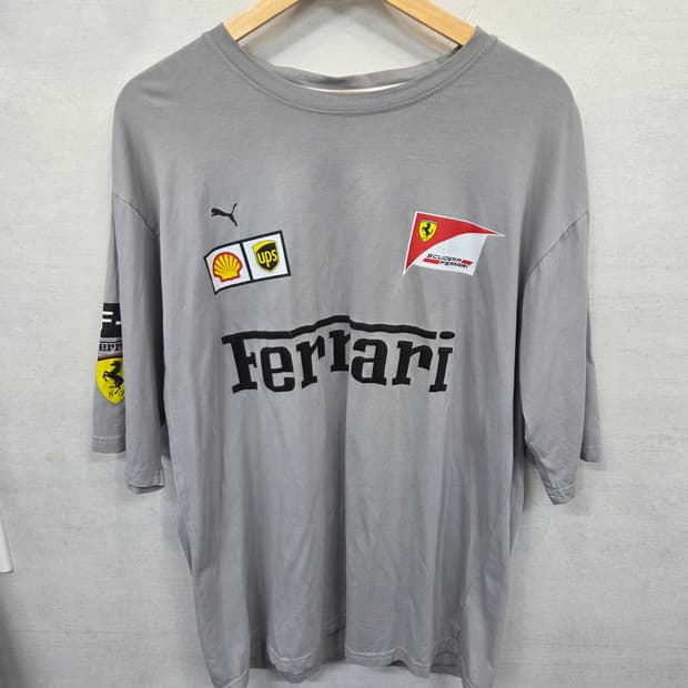 푸마 페라리 빈티지 빅로고 기능성 반팔 xl
