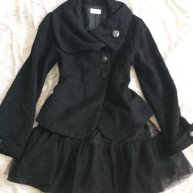 LODISPOTTO black glitter short coat