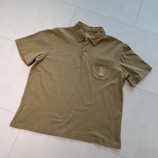 이스트하버서플러스 포켓 자수 카라티셔츠 L