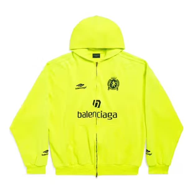 발렌시아가 파리 사커 후드집업 옐로우 xl