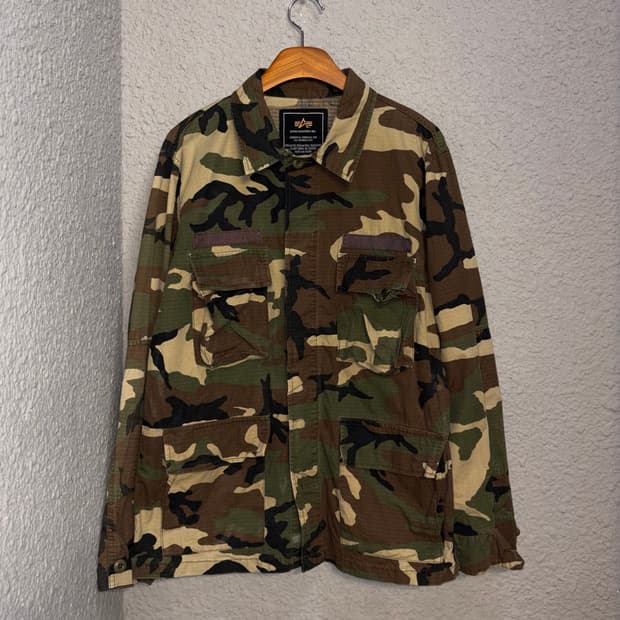 알파인더스트리 카모 워크셔츠