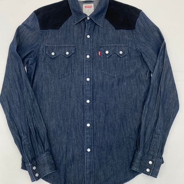 리바이스 데님 웨스턴 셔츠 블랙 패치 (M)