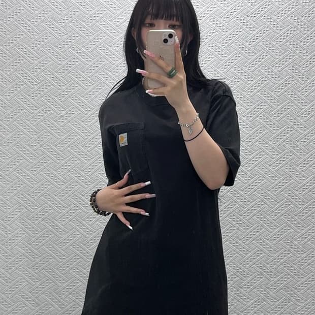 칼하트 캐주얼 빈티지 오버핏 포켓 워크 반팔티 S C12454
