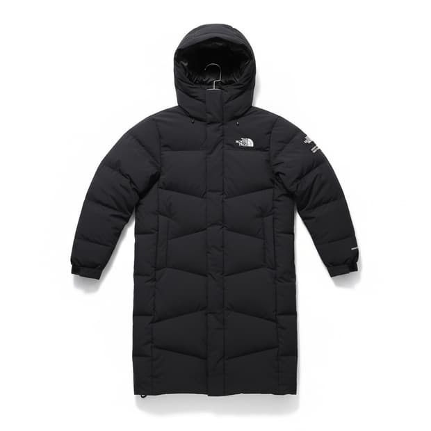 노스페이스 블랙 롱패딩 여성 90