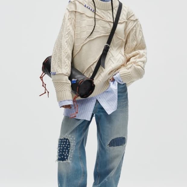 패치워크 오버사이즈 니트 스웨터 s~m 사이즈 새상품