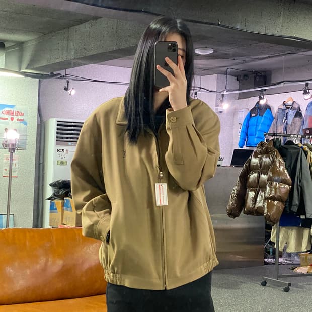 입생로랑 YSL로고 베이지 블루종 자켓 B4110