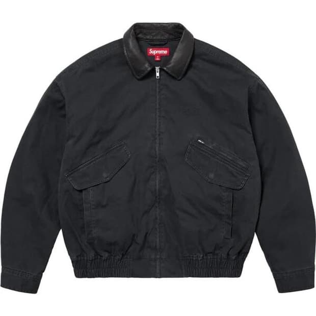 슈프림 레더 카라 유틸리티 재킷 L