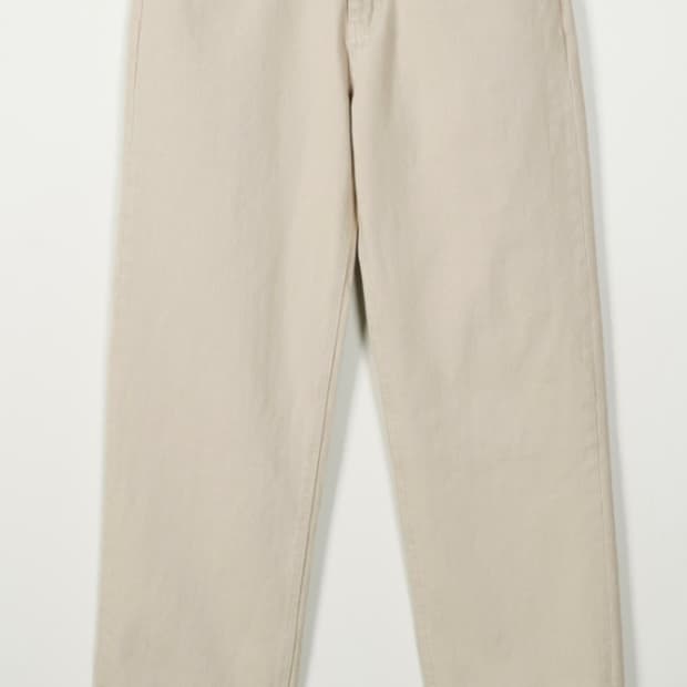 (1) 인더로우 코튼슬럽 와이드스트레이트 팬츠 샌드베이지