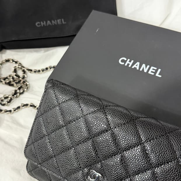 샤넬 woc 은장 백
