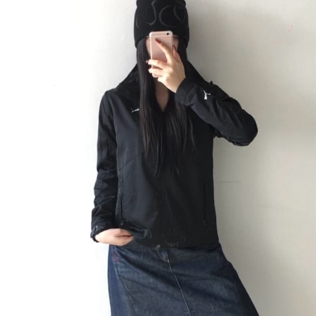 퓨마 로고 후드 바람막이