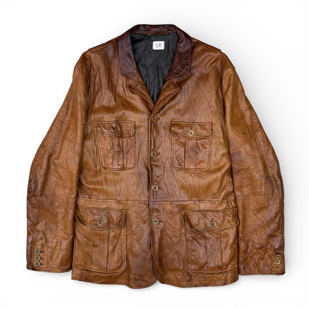 90's CP컴퍼니 램스킨 레더 자켓