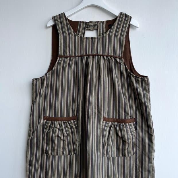 wo go ko ro 스트라이프 포켓 레이어드 베스트 