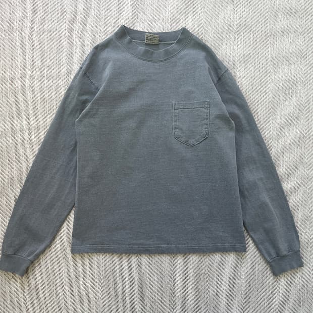 빈티지 usa 피그먼트다잉 그레이 긴팔티셔츠 