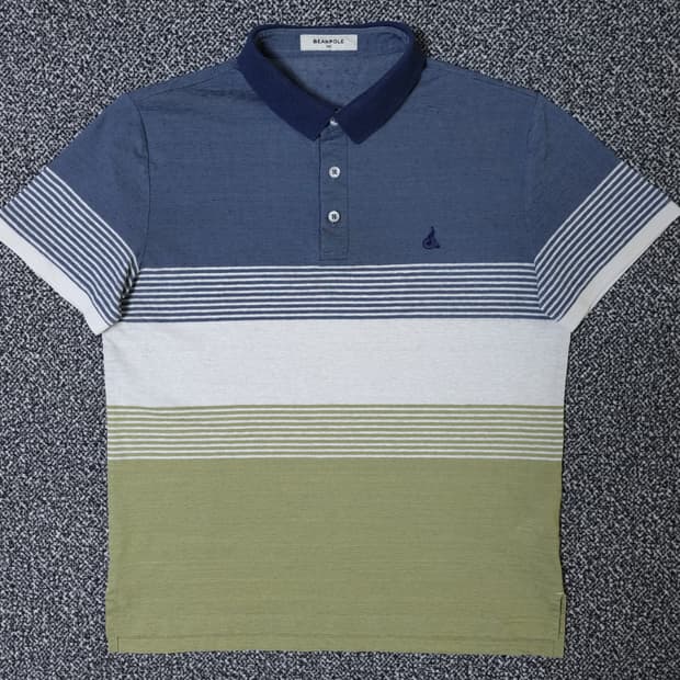 [무료배송][100]빈폴 남성용 린넨 반팔티 카라티