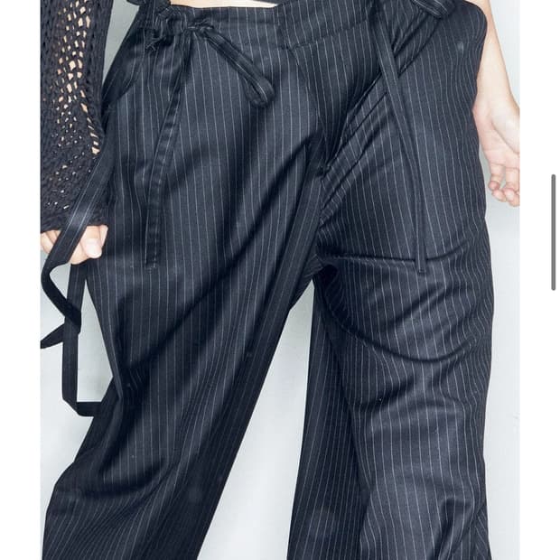ADSB X OTTOLINGER STRIPE WOOL PANTS