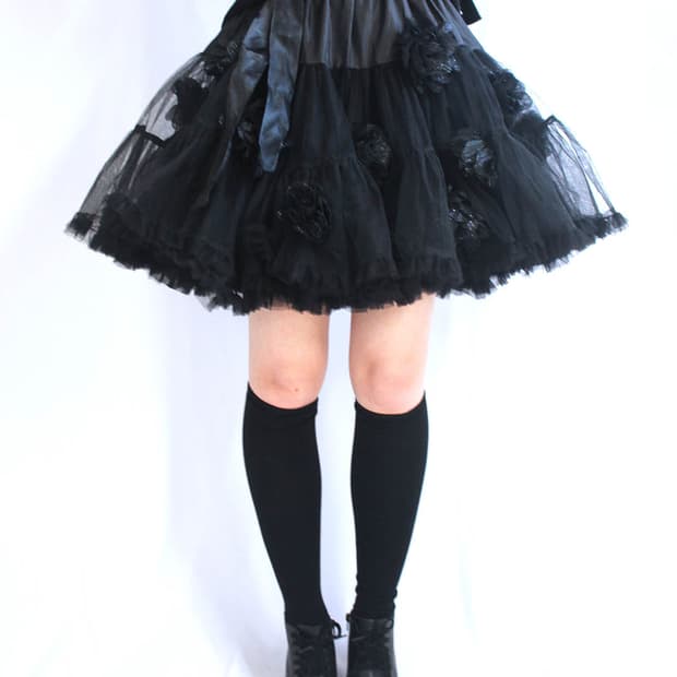 Avant-garde flower voluminous tutu skirt