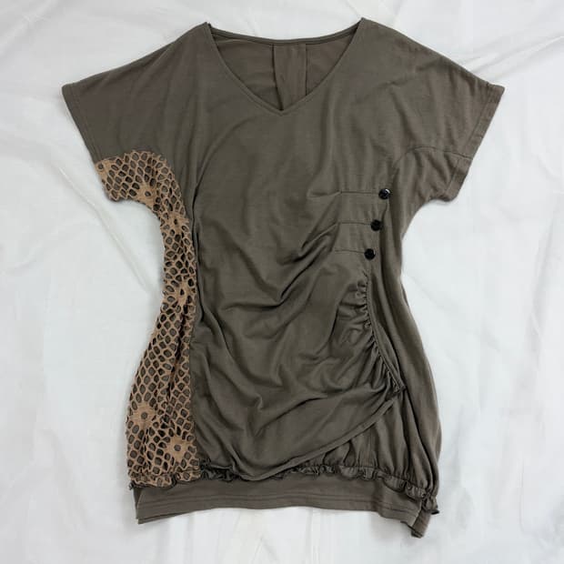 [just wave] Grunge-Detail Sleeve by