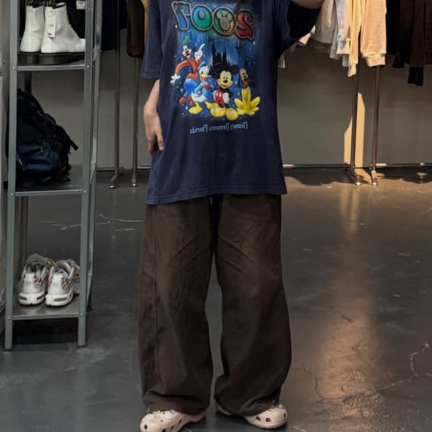 디즈니 빈티지 2007 프린팅 반팔 A2468