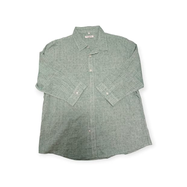 French linen blend 민트그린 반팔 셔츠