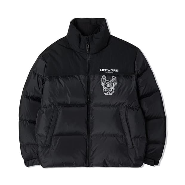 라이프워크 패딩 믹스 덕 다운자켓 블랙 S