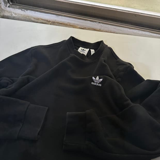 2XL 아디다스오리지날 불꽃로고 블랙 스웻맨투맨