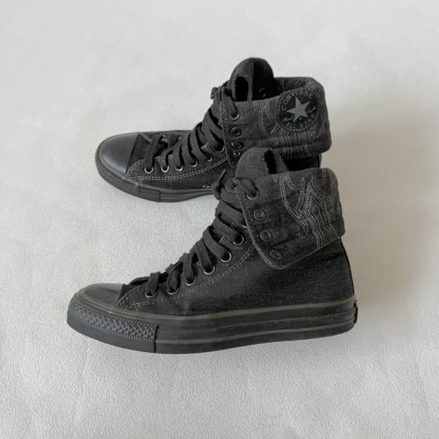 [250]컨버스(Converse) 흑청 데님 하이탑