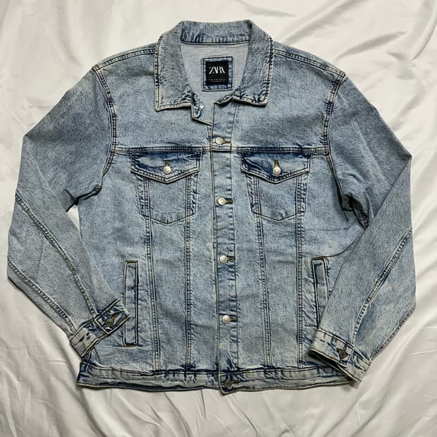 자라 연청 트러커 자켓