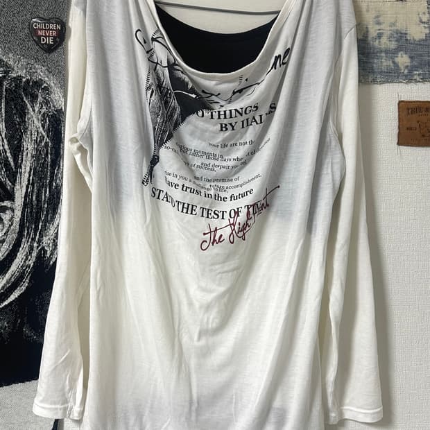 Semantic Design 레이어드 드레이프 롱슬리브 티