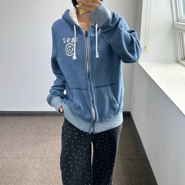 Abercrombie 아베크롬비 블루 후드집업