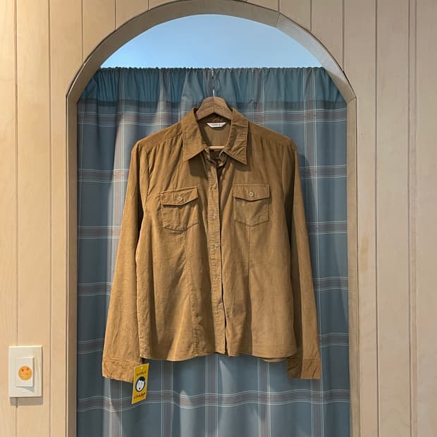 일본빈티지 웨스턴 코듀로이셔츠