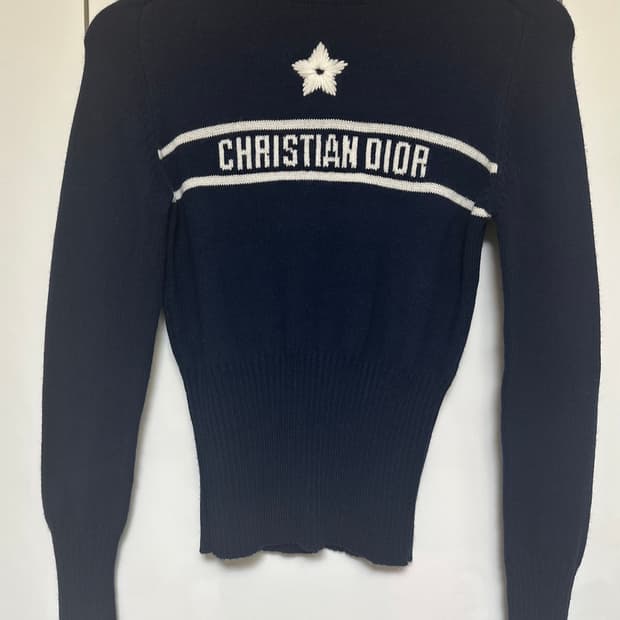 크리스찬 디올 네이비 울니트 정품