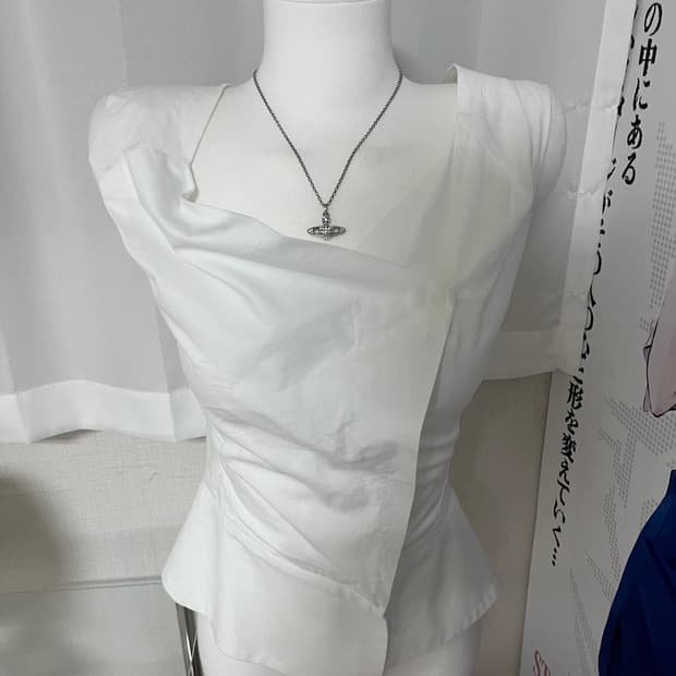 Vivienne westwood white draping blouse