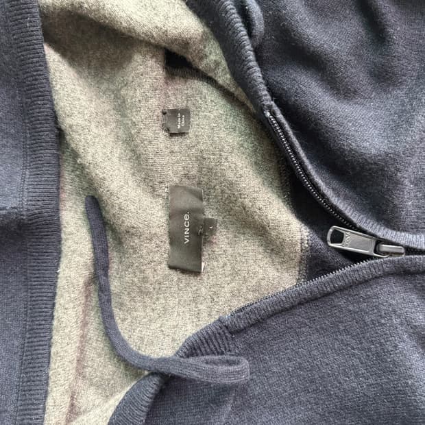 Vince 캐시미어 후드집업
