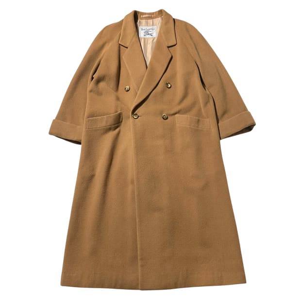 버버리 울 캐시미어 더블 롱코트