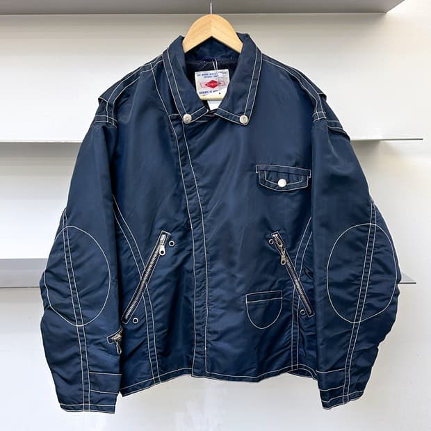 Scheers 90s 나일론 새틴 바이커 자켓