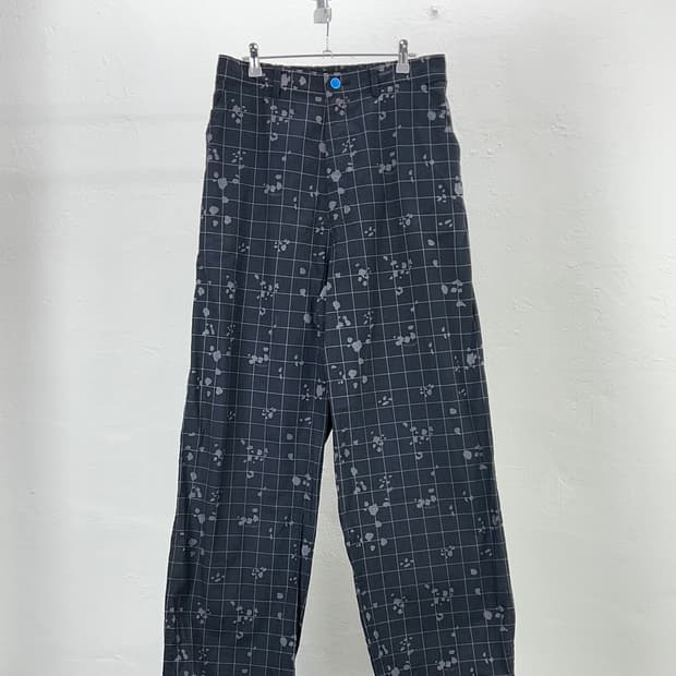 언더커버 21ss 카모 스플레터 와이드 레그 팬츠