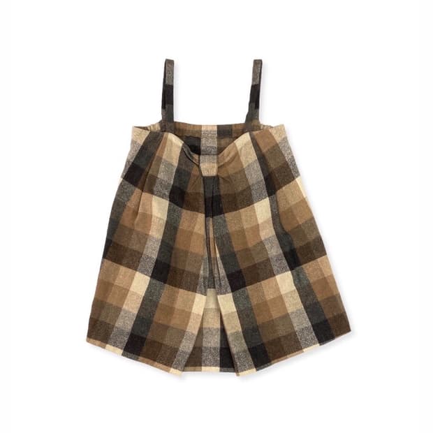 Beams ribbon check sleeveless