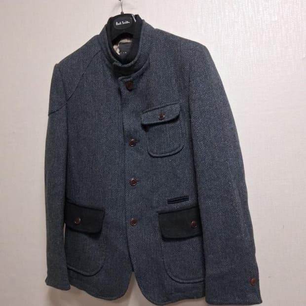 ANDEW  스탠칼라 헤링본모직쟈켓 두터운누빔안감 표기L 실 남성 95