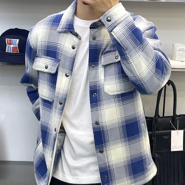 폴로랄프로렌 플레이드 체크 플리스 자켓