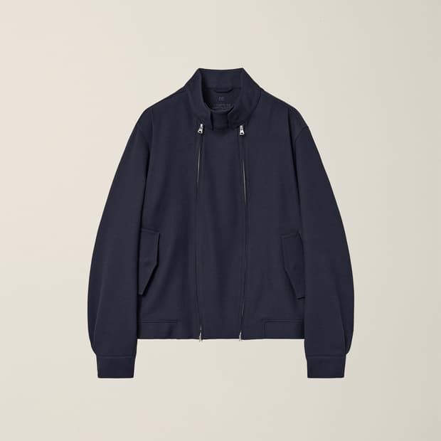 누마레 double zip 해링턴 자켓 네이비