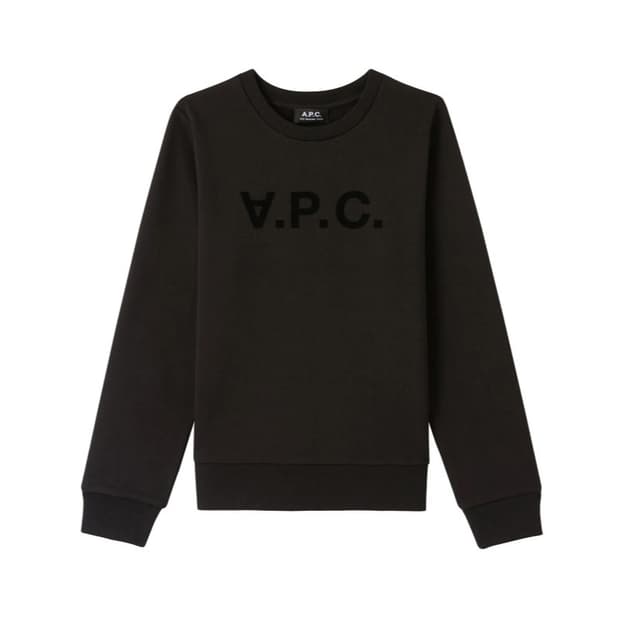 A.P.C 아페쎄 벨벳 로고 맨투맨 (S)