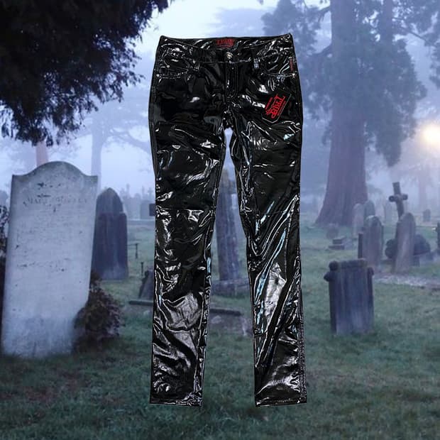 Tripp nyc pvc vinyl low waist pant