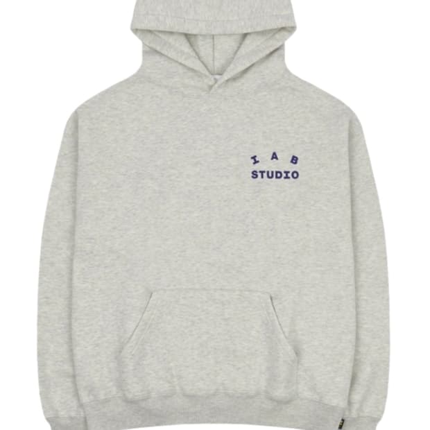 아이앱스튜디오 그레이 네이비 후드 XL
