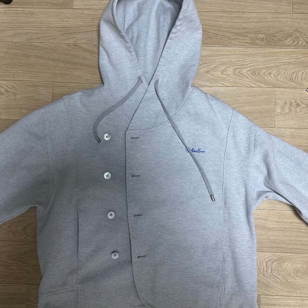 아더에러 플루익 로고 후드 집업 그레이 A2