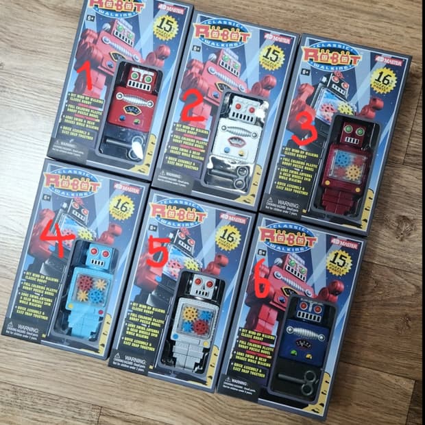 # 빈티지 4D Master 클래식 로봇 워킹 조립 퍼즐 프로모델 로보트