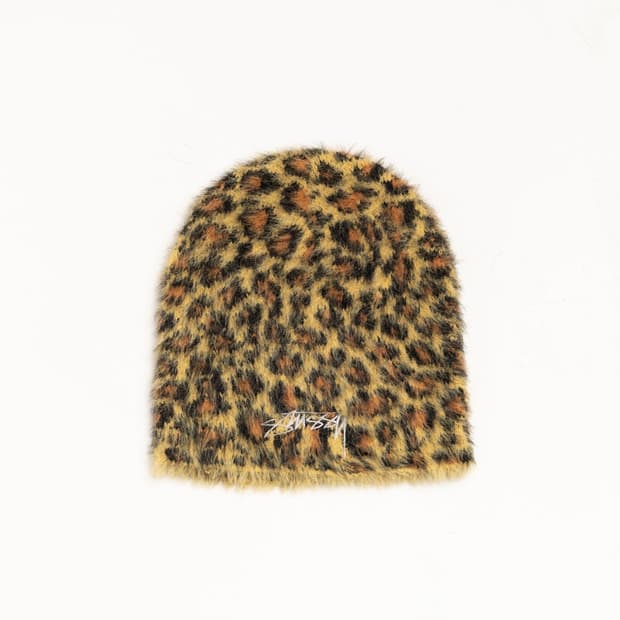 스투시 레오파드 스컬캡