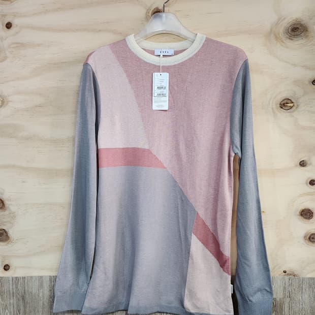 1084) FYFL 배색 봄니트 티셔츠