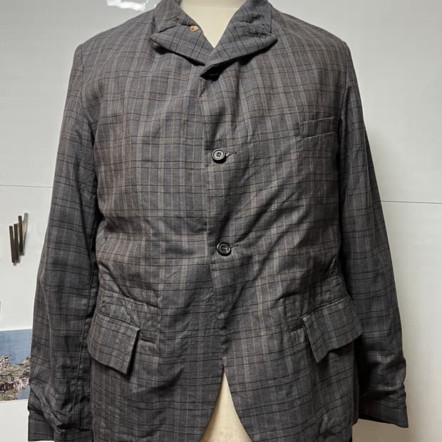 (XL)paul harnden checked tailered jacket